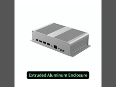 204x48x150mm Extrudeerde grote aluminium behuizing met heatsink zijkanten in zwart zilveren kleur