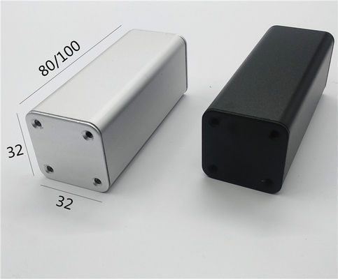 Sanded Black Small Aluminum Enclosure Width 32*32*80mm Custom Extruded Aluminum Casing