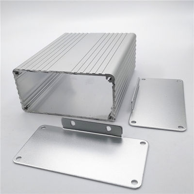 98*48*120mm Anodized Silver Extruded Aluminum Case With Flange End Plate