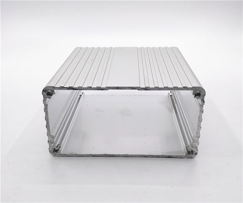 98*48*120mm Anodized Silver Extruded Aluminum Case With Flange End Plate
