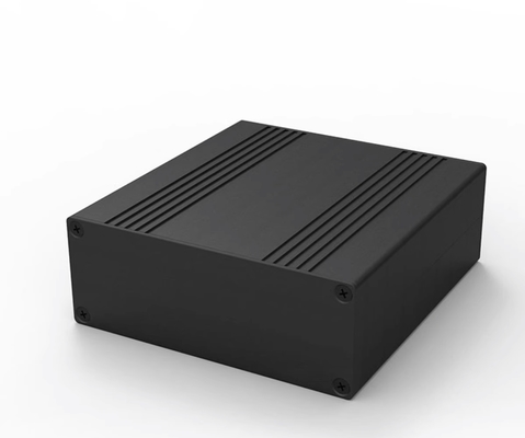 106*40*110mm Gepoetste Zwarte Aluminium Heatsink Case Voor Breedte100mm PCB Project Box
