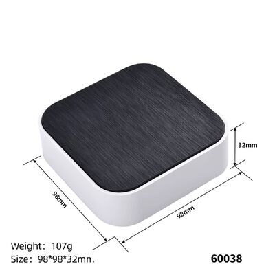 Geborsteld oppervlak Oppervlakte 98 * 98 * 32 mm slimme wifi-controller desktop plastic behuizingen voor elektronica