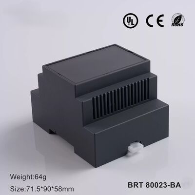 DIN Rail Enclosure 4 Module DIN Rail Housing voor PCB Relays & Modules in brandwerend ABS